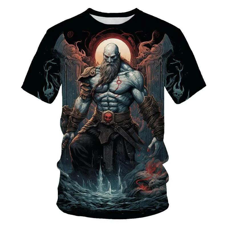 Letnie Postacie z Gier Graficzny Męski Streetwear Okrągły Dekolt Koszulka Outdoor Casual Duże Rozmiary Koszulki Top Odzież Damska