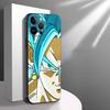 Black Soft Phone Cover Case for iPhone XS Max XR 13 12 11 17 Pro Max 15 16 14 Plus 7 8 17Air Dragon Ball Vegeta Art