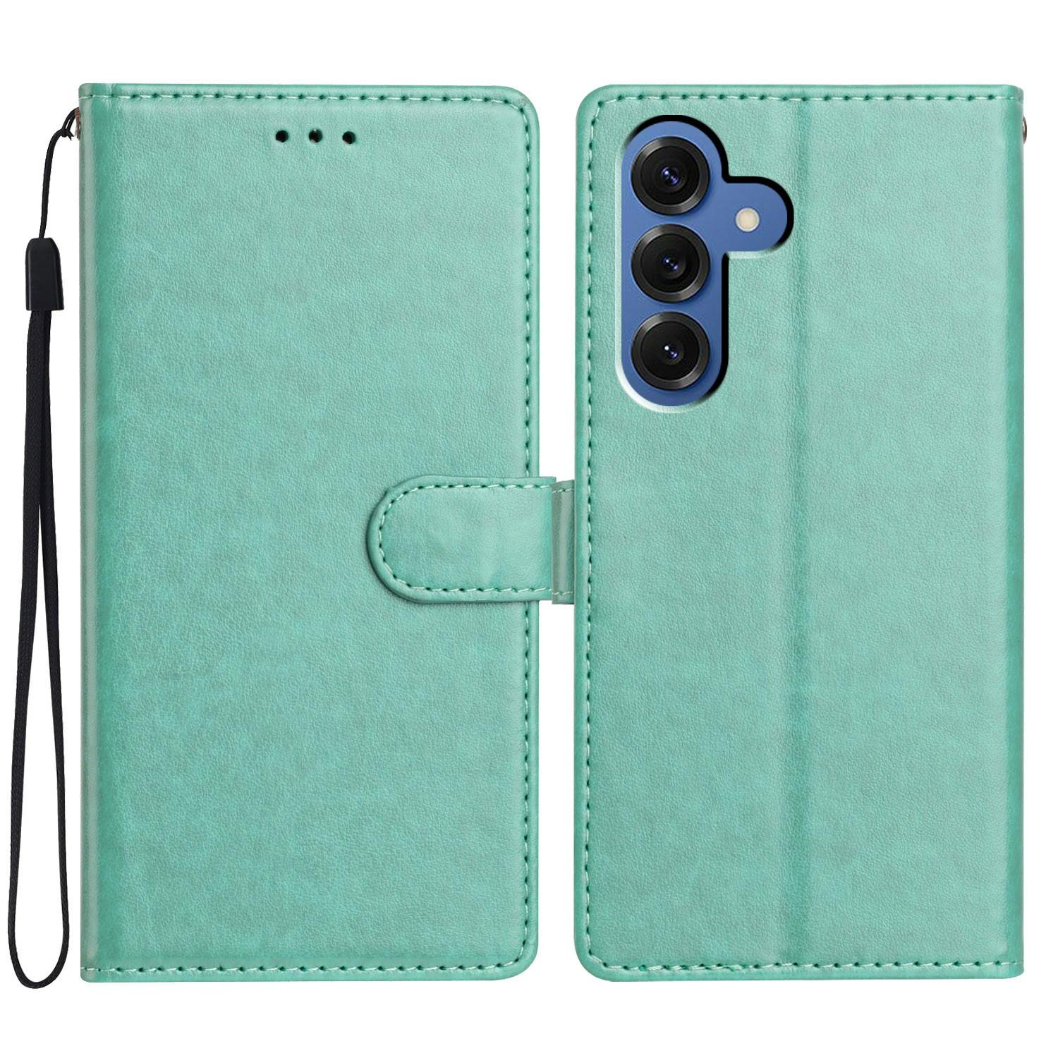 

For Samsung Galaxy S26/S26 Pro Leather Case Wallet Stand Phone Cover with Handy Strap