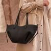 Large Capacity Cowhide Tote Bag Urban Minimalist Style Leather Underarm Bag Versatile Shoulder Crossbody Bag Trendy Bucket Bag