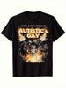 Unisex Pure Cotton T-Shirt, Men's Pride-Themed T-Shirt - Bold Skull And Flame Design With The Slogan