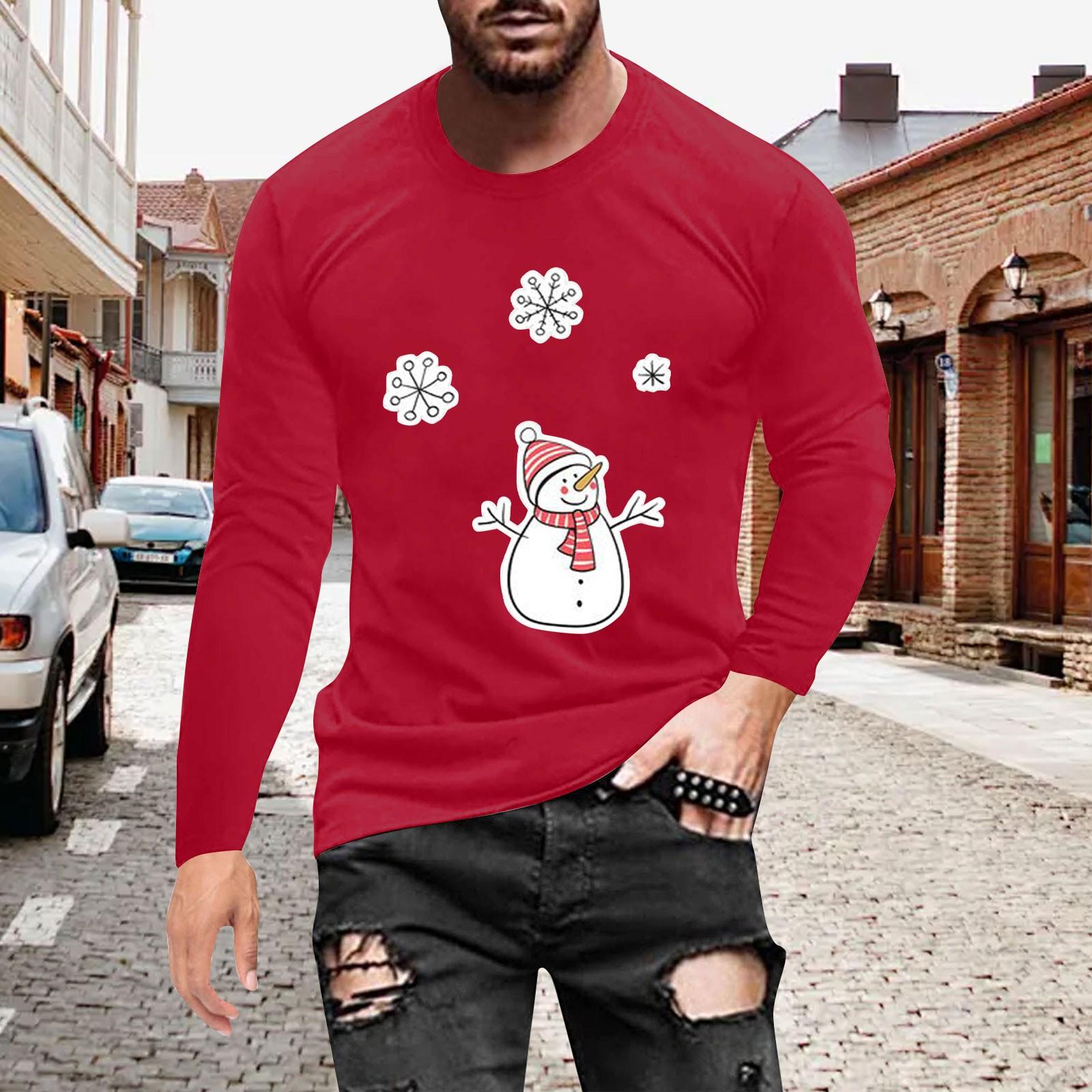 

Муж. Футболка Круглый вырез Одежда Одежда На открытом воздухе Длинный рукав С принтом Модельер Винтаж L красный