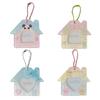 Playful Cottage Architecture Photo Holder Keychain Scratch Resistant Ornament For Custom Portraits And Daily Carry