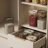 Airtight Food Storage Containers Fridge Stackable Clear PET Plastic Kitchen Jars Leakproof Pantry Organizer Cereal Pasta Coffee
