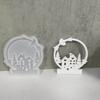 Christmas Tree and House Candle Holder Silicone Molds Castings Moulds Tealight Candlestick Molds for Candle Making