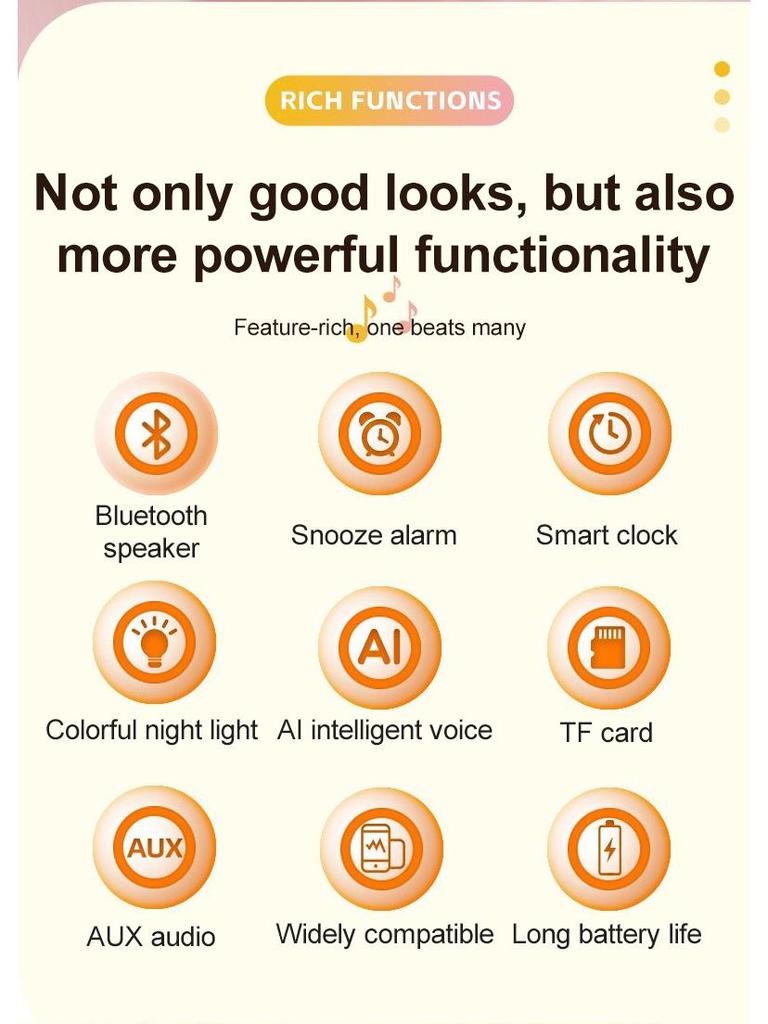 S1 Bluetooth-Lautsprecheruhr mit Telefonständer, Anruffunktion, TF-Kartenunterstützung und langer Akkulaufzeit