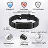 Maßgeschneidertes Silikonarmband für Jungen Teenager, 16-21 cm Edelstahl Gravurarmband, Personalisierte Schmuckgeschenke