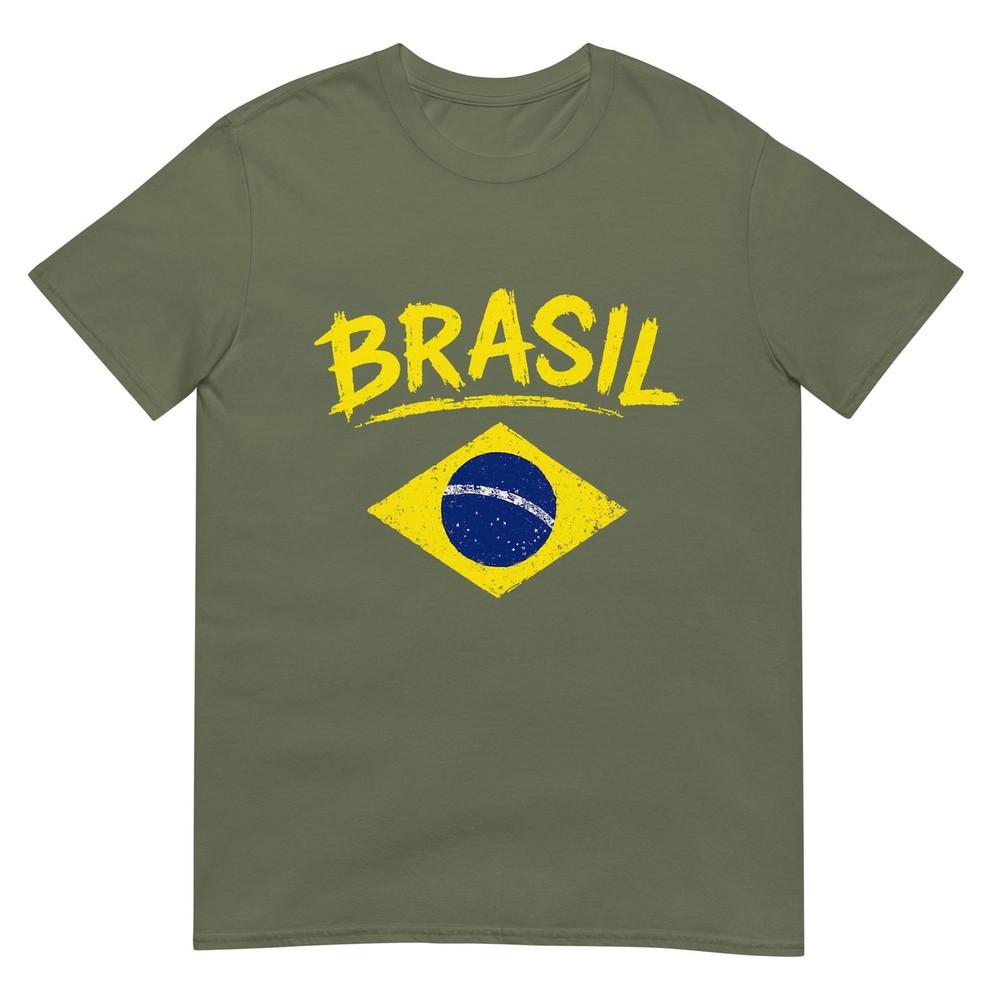 Brasil With Brazilian Flag Colors Unisex Unisex Kids Brazil Tshirt