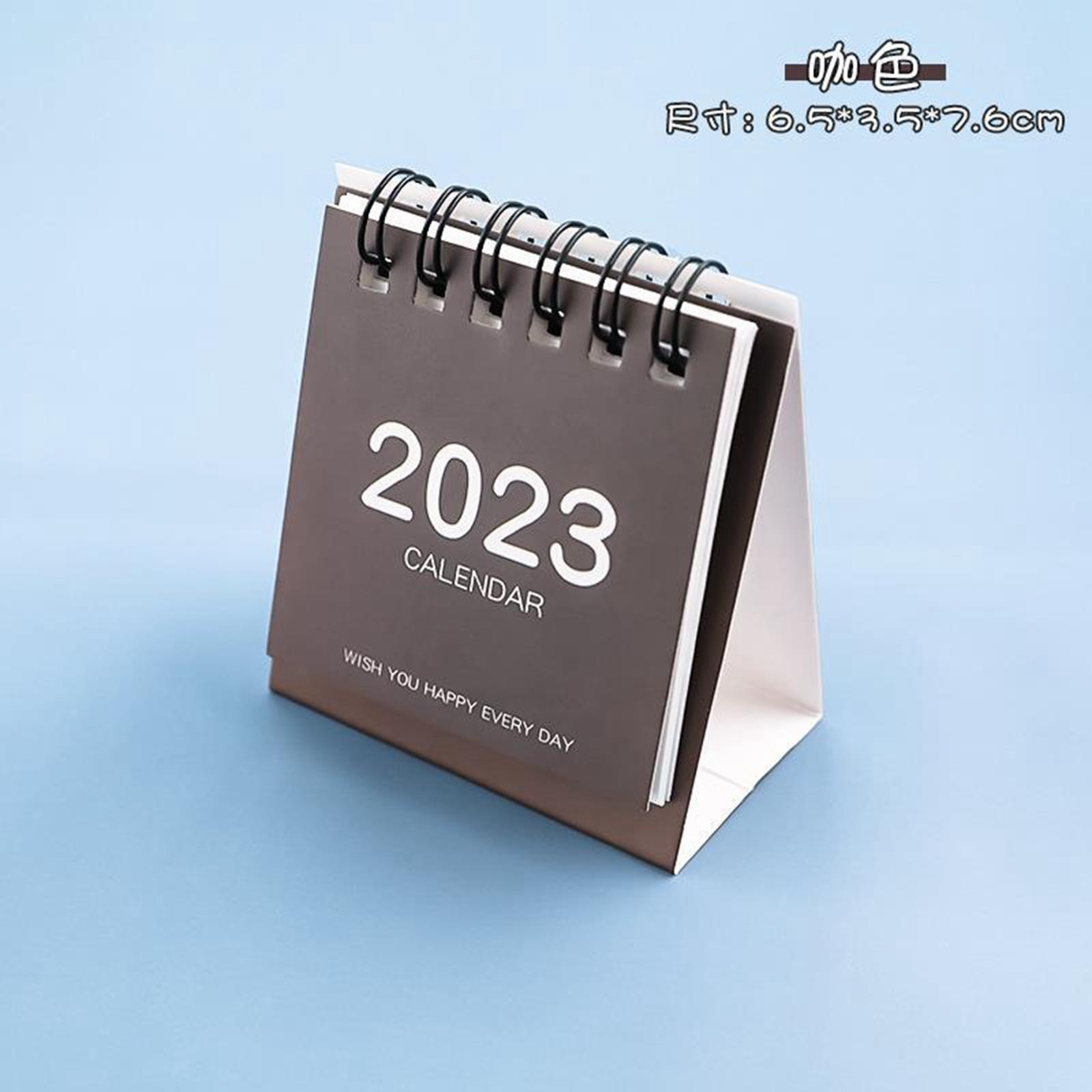 

Настольный календарь на 2023 год, ежемесячный флип-календарь для школы, домашнего офиса, планировщик расписания One Size кофейный