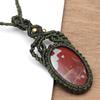 Jasper Macrame Handmade Necklace Gemstone Jewelry Thread 20-36''Ad Pendant