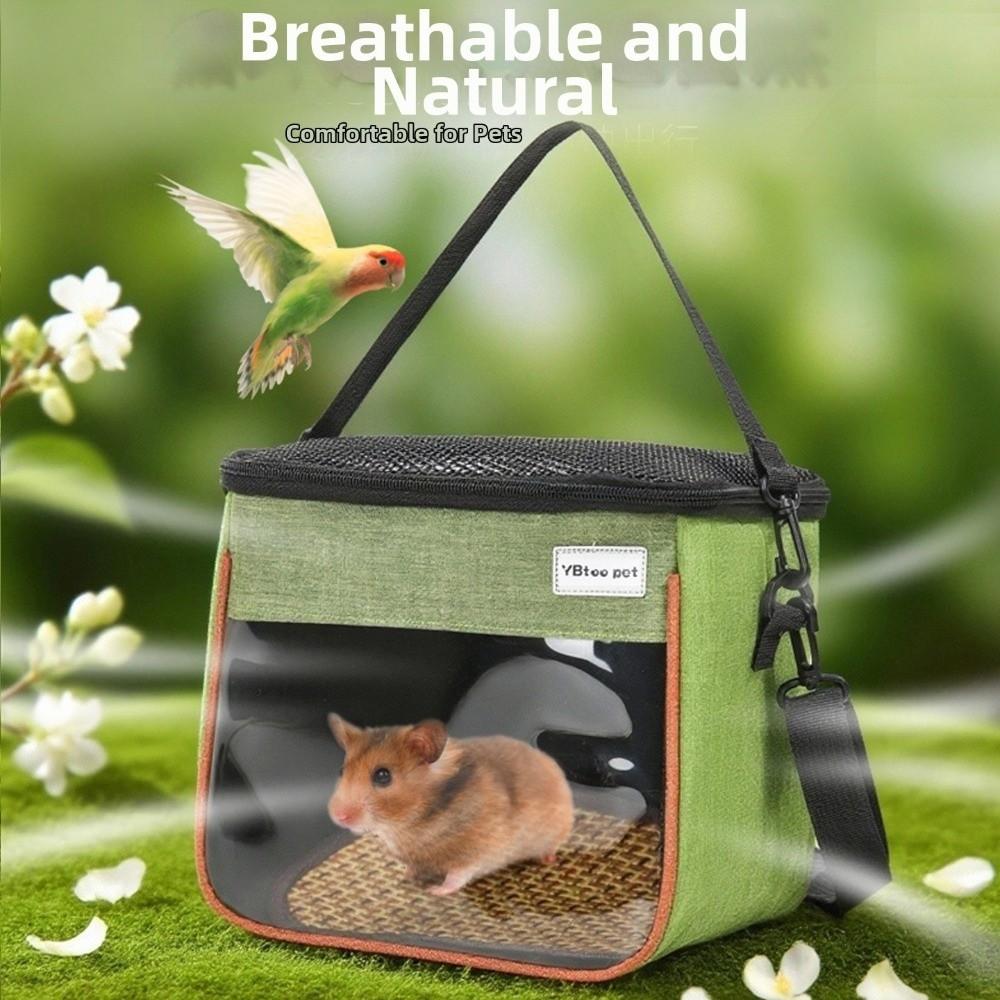 Clear Window Outdoor Bird Pouch Breathable Mesh Parrot Carrying Bag for Hamster