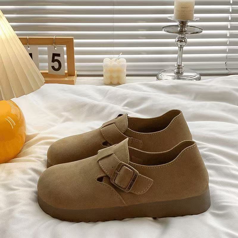 Birkenstocks - все включено, новые весенние модели, с мелким вырезом два, туфли, ленивые туфли. 35【foot length 22.5cm】 хаки