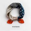 Pure Silk Scarf Women Neck Hair Band Foulard Square Small Headband Fashion Print Neckerchief Scarves Bandana 53*53cm