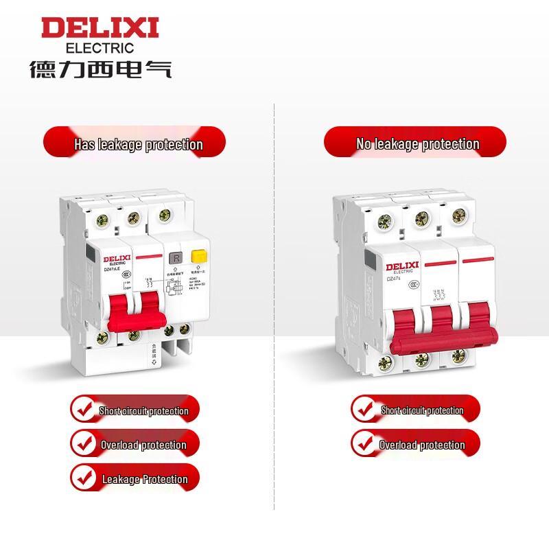 Delixi DZ47sLE Residual Current Circuit Breaker with Overcurrent Protection