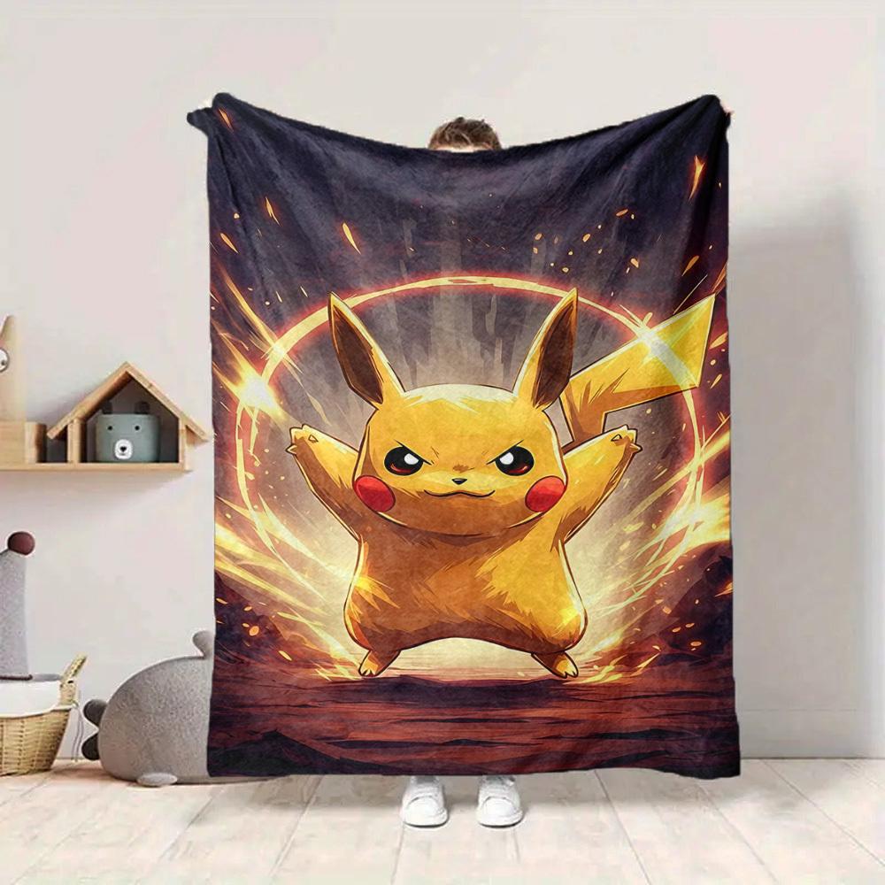 1PC Pikachu Blanket, Throw For Sofa, Bed, Travel, Camping, Livingroom,