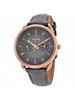 Damen-Quarz-Leder-3-Zeiger-Uhr mit Edelstahlgehäuse & Kristallglas ES3913
