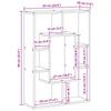 Bookshelf Black Oak Look 63 x 20 x 90 cm Engineered Wood