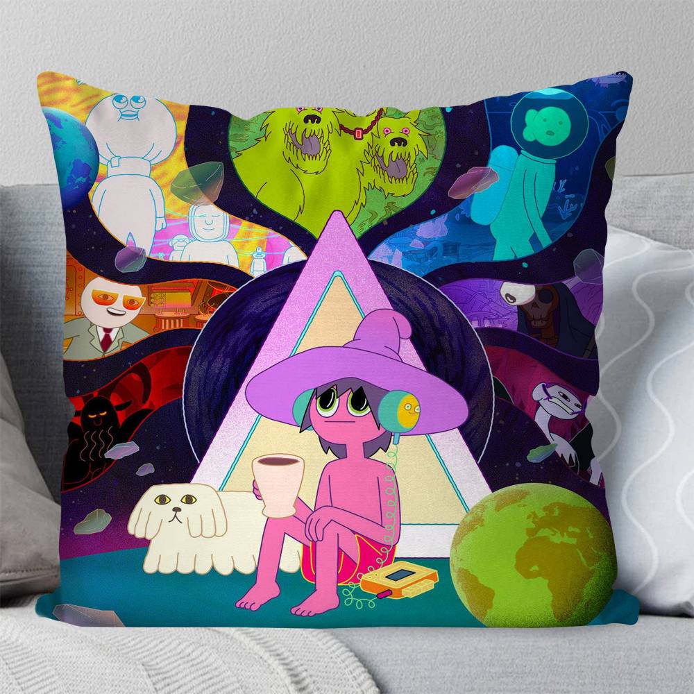The MMidnight GGospel Anime Pillow Case Fashion Square Pillowcase Bedroom Sofa Room Ins Decoration Leisure