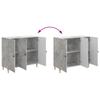 Sideboard Concrete Grey 89 x 34.5 x 80 cm Particleboard