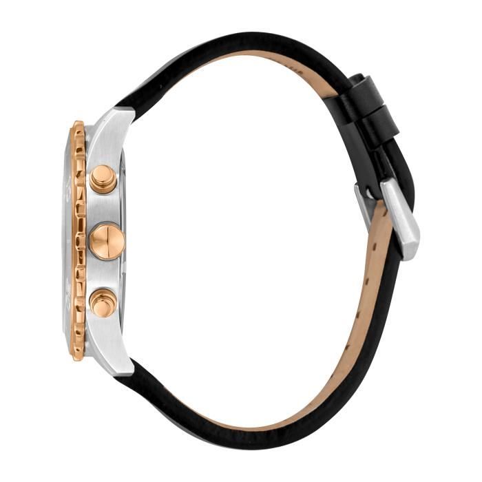 Montre - JUST CAVALLI - JC1G214L0025 - Quartz - Acier inoxydable - Cuir noir