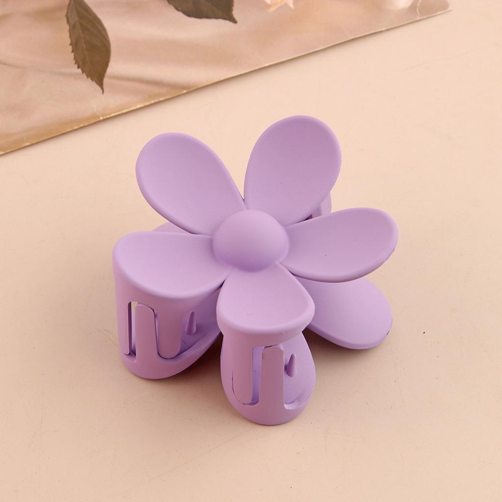Large Size 7cm Fashion Flower Hair Claws Colourful Ponytail Hair Accessories Matte Hair Claw Clips For Women Girls