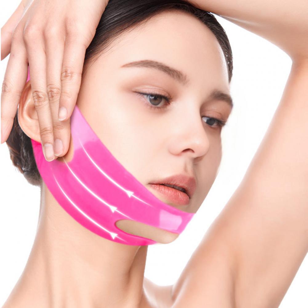 Face Contouring Band Washable Face Lifting Strap Silicone V Line Lifting Chin Strap for Face Skin for Cheek for Sleeping
