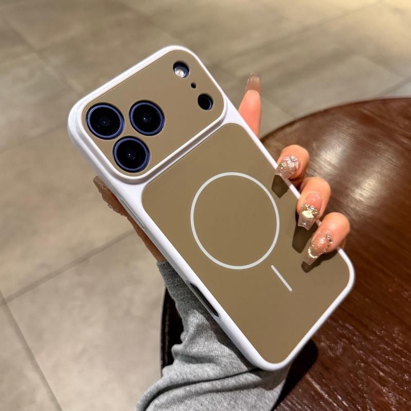 Oryginalny Kolor Kontrastowy Do Etui Magsafe Dla iPhone 17 16 15 14 13 12 Pro Max 17ProMax 11 Ładowanie Magnetyczne Pełne Pokrycie Tylne