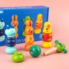 Montessori Screw Nut Assembly DIY Toys Animal Color Matching Fine Motor Training Educational For Children Gifts