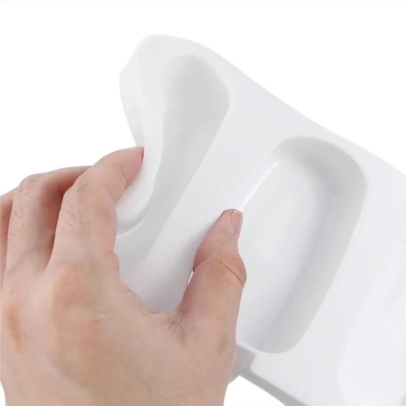 Silicone Ice Cream Mold DIY Homemade Popsicle Molds Freezer Juice 4 Cell Big Size Ice Cube Tray Popsicle Barrel Maker Mould