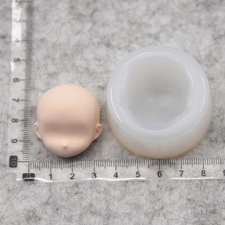 Mehrzweck-Silikon-Gesichtsform für Tonpuppenköpfe, Fondant-Dekorationen und Bastelarbeiten