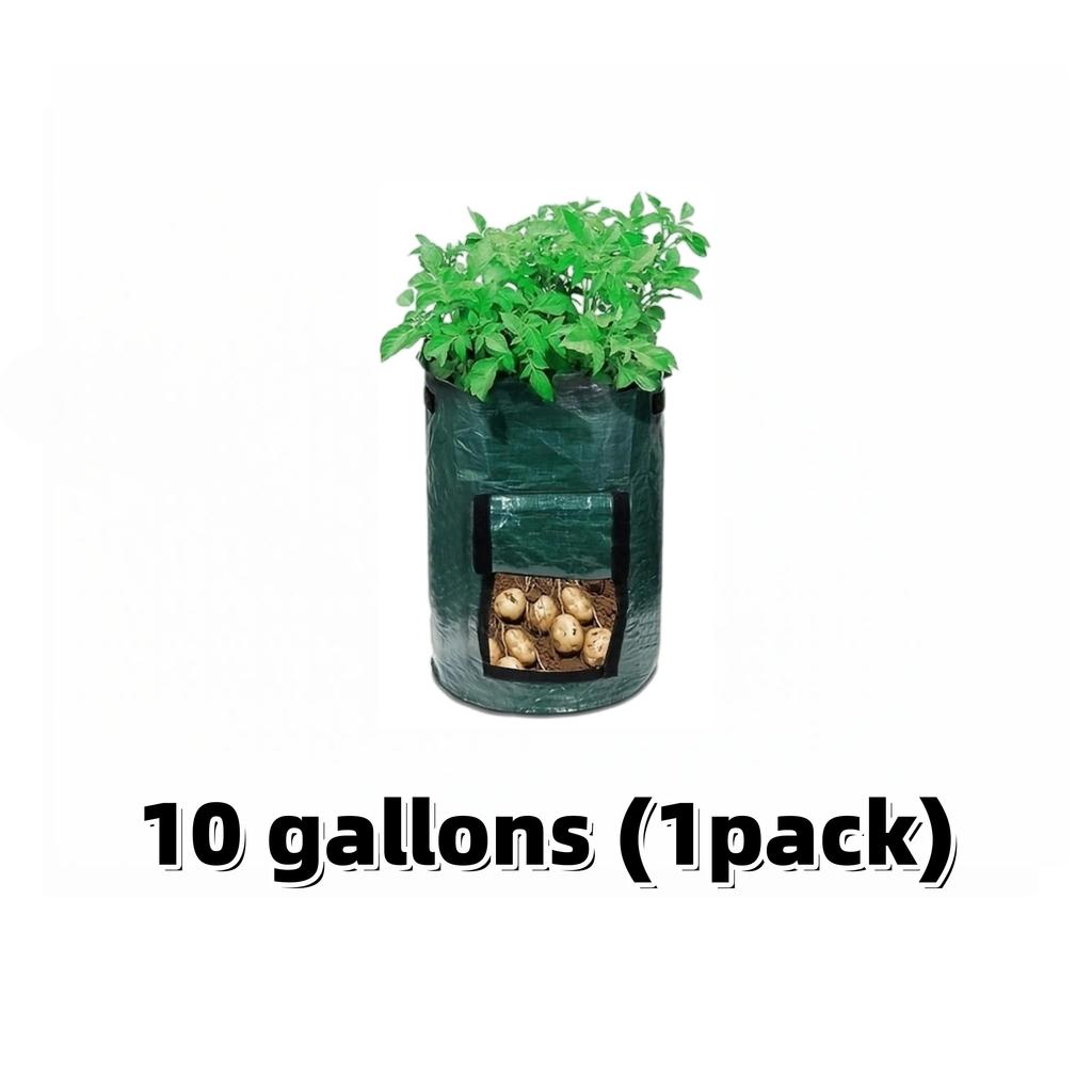 Potato Grow Bags Durable Thickened with Flap Handles Green 5/7/10 Gallon Garden Vegetable Grow Bags