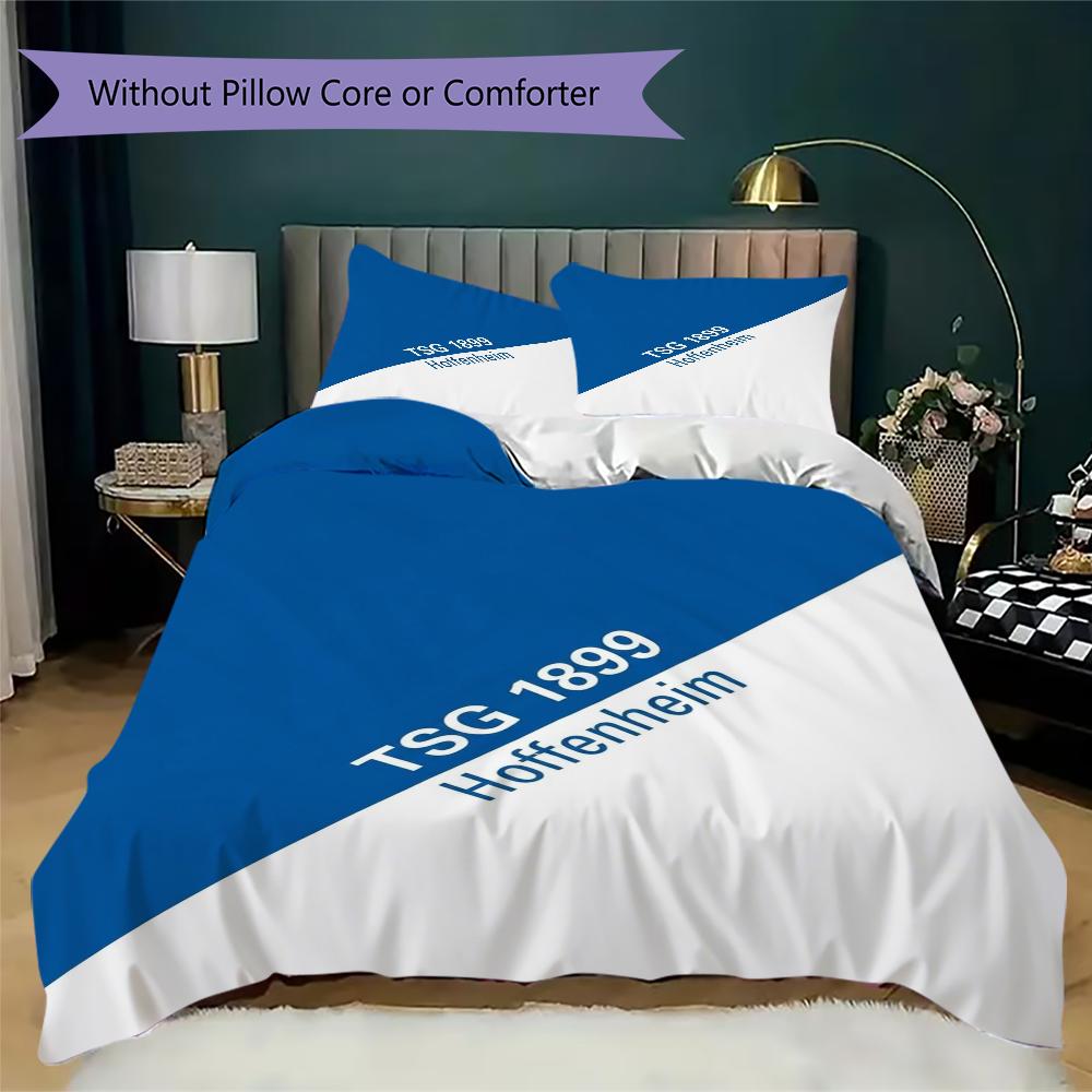 Hoffenheim Pattern Bedding uilt Set uilt Cover Pillowcase Home Decoration Birthday Gift (1 * duvet cover + 2 * pillowcase without core)