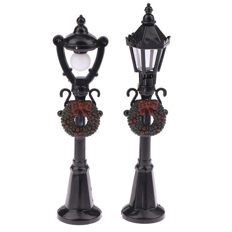 1:12 Dollhouse Miniature Christmas Street Lamp Mini Streetlight Park Decor Toy Doll House Accessories
