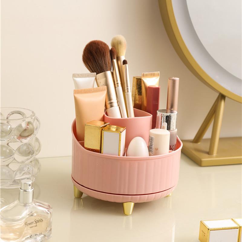 1PCS 360° Rotating Cosmetic Organizer Desktop Small Items Storage Shelf for Home Dresser, Bathroom Countertop, Desk Organizer.