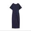 Aura Casual Round Neck Midi Dress – Women's Summer Style
