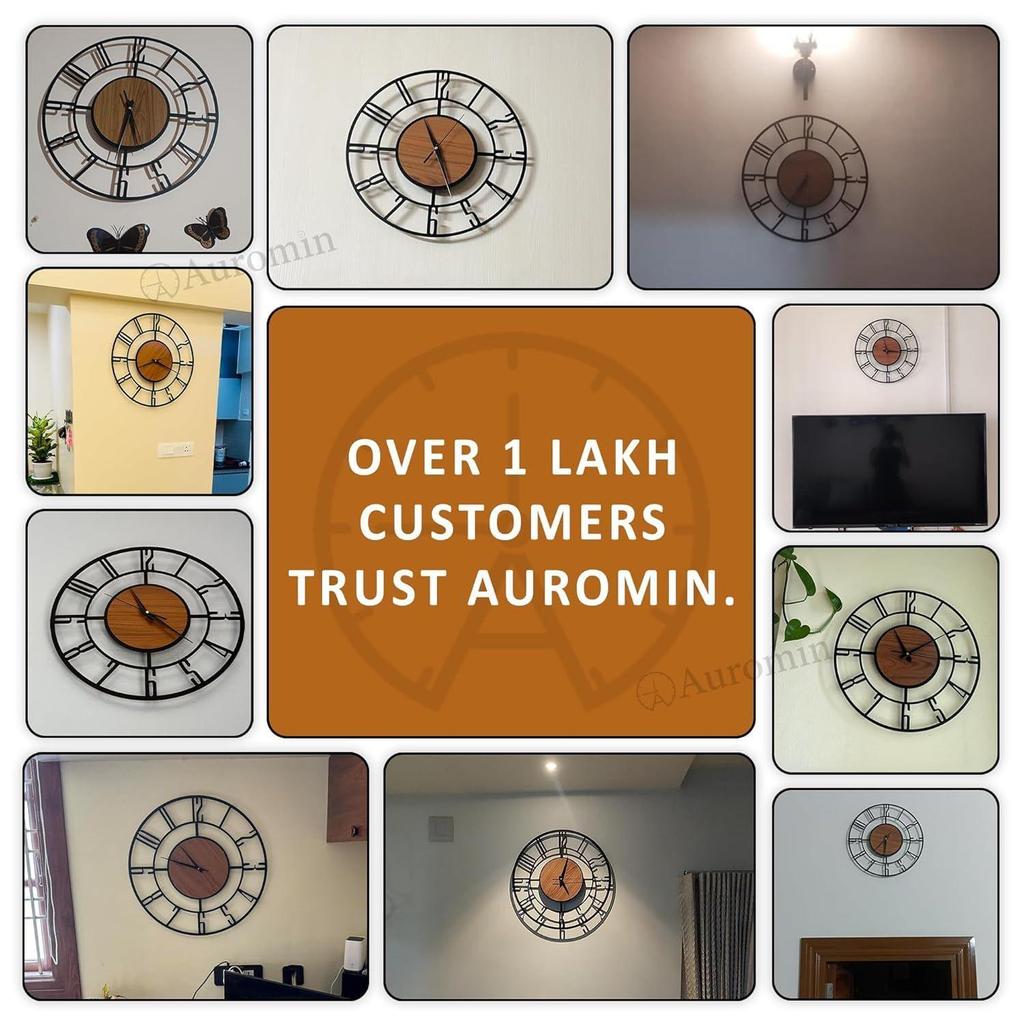 Metall Wanduhr für Schlafzimmer, Flur, Büro Zifferblatt Designer Wanduhr für Heimdeko Dekorative Große Hängende Wanduhr Batteriebetriebene Uhr