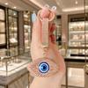 Porte-clés Œil de démon en céramique et strass de luxe: Pendentif Cristal Double Face pour Sacs & Voitures