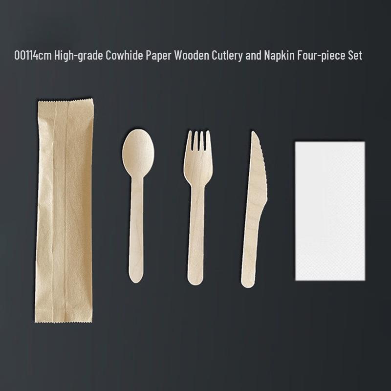 Eco-Friendly Disposable Wooden Cutlery Set