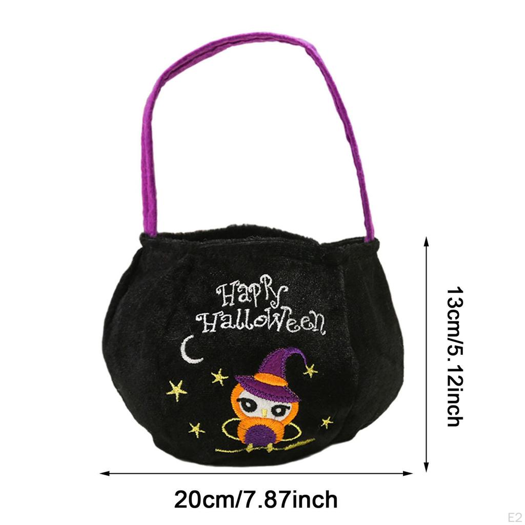 Halloween Trick or Treat Bag Candy Basket for Kids,Snack Grocery Bag, Multipurpose,Reusable with