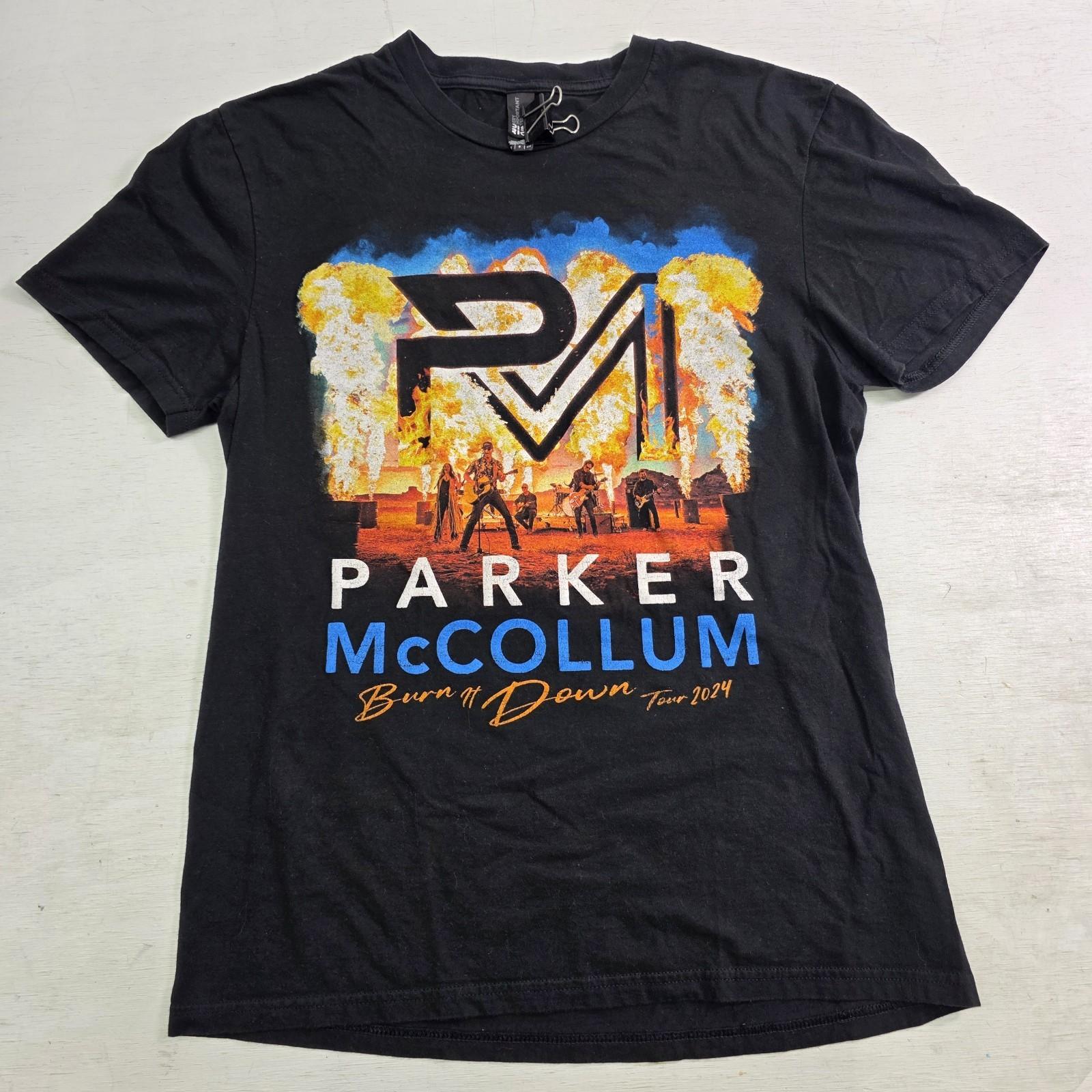 Parker McCollum Burn It Down Tour Dates 2 Side 2024 Unisex Men s T-Shirt Sz S XXXL