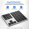 2.4G Bluetooth-Compatible Number Pad USB Rechargeable 35 Keys Wireless Numpad Ultra-thin Digital Keyboard for MacBook Pro/Air
