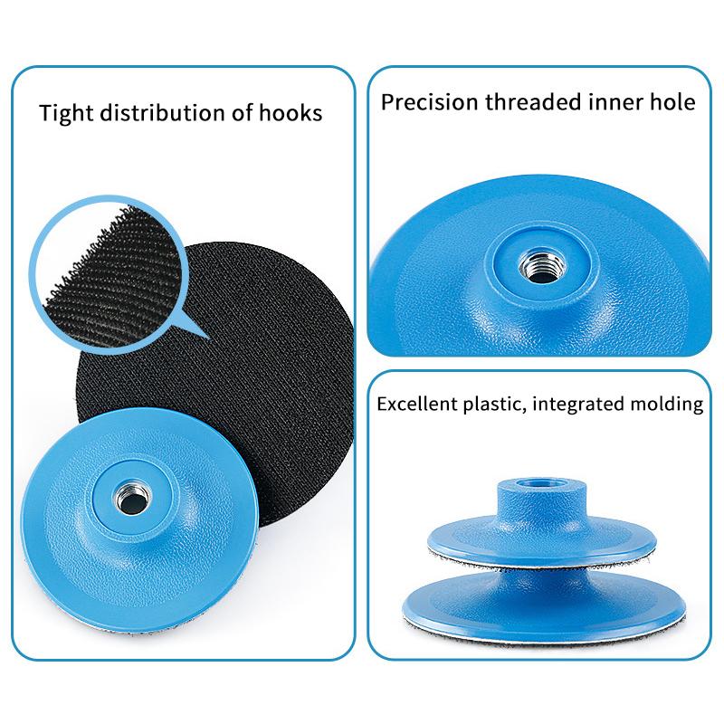 Angle Grinder Selfadhesive Sanding Disc Backing Pad Kit Polishing Tray Set for Auto Body and Woodworking Projects
