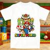 Super Mario Graphics T-shirt Men and Women Summer Cotton Y2K Clothing Cartoon Fashion Casual Round Neck Short Sleeved Tees - ...