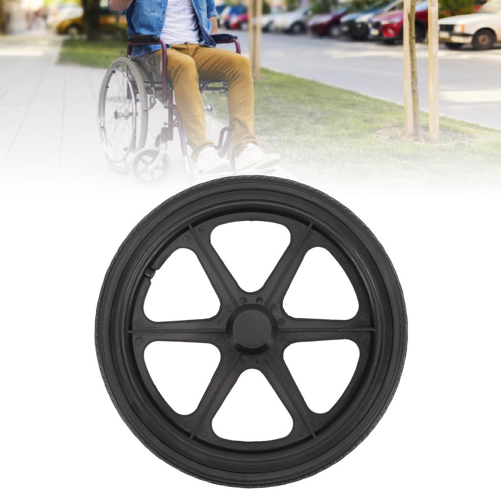Rollstuhl Hinterrad Ersatz Straßenreifen mit Schraube Teile Zubehör Durchmesser 35cm Schwarz
