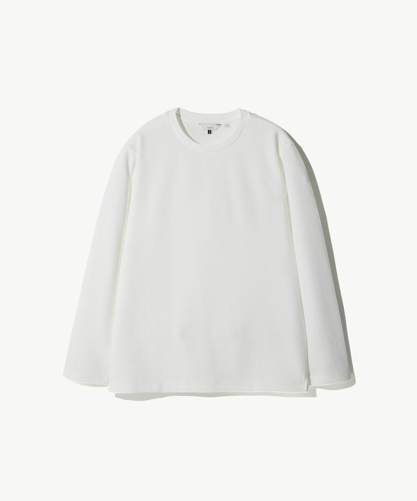 STCO Diems Ripple Knit Round T-Shirt_White (Classic Fit)_Dtsxz01Csw