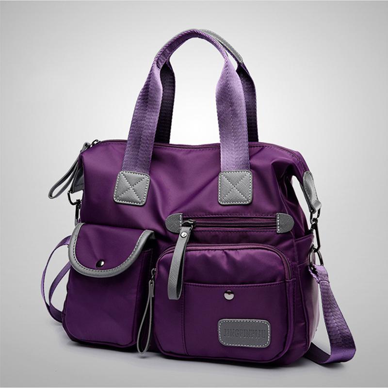 Bolsa de Nylon Feminina Grande Capacidade Bolsa de Ombro Impermeável Bolsas Mensageiro Casual Senhora Bolsa Crossbody Multifuncional Sacolas de Compras