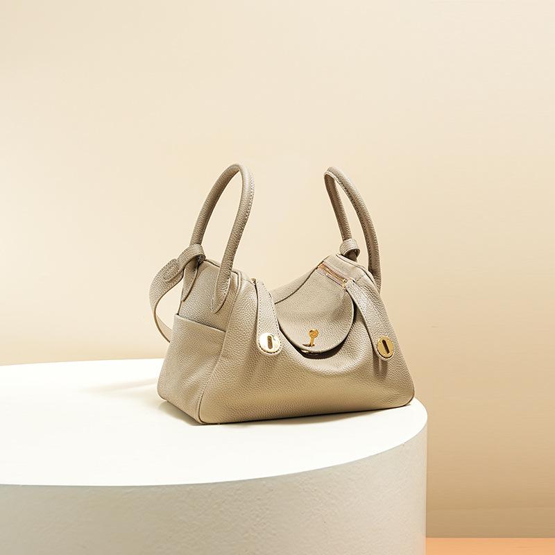 Borsa Dottore TOGO in Vera Pelle di Mucca - Cucita a Mano con Filo Cerato, Sensazione di Lusso, Singola Spalla da Donna, Stile da Pendolare, Best Seller.