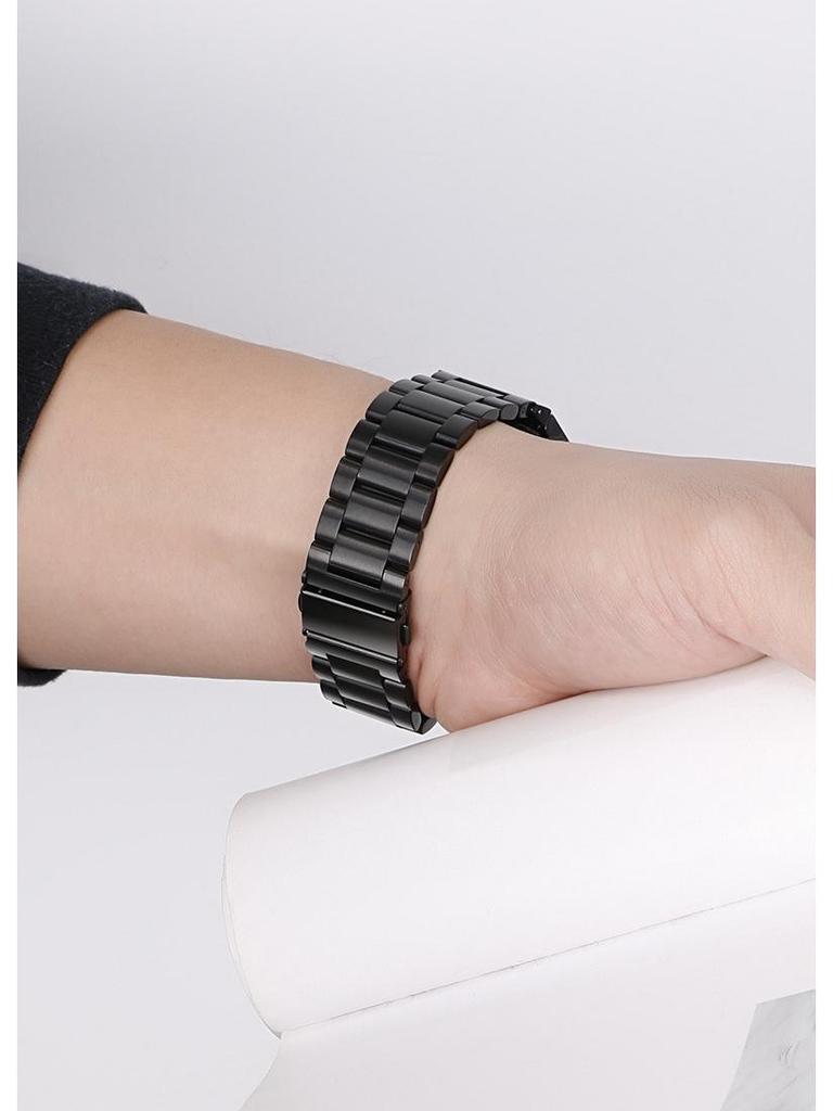 Cinturino in Acciaio Compatibile per Samsung Watch 4/5/6/7 - Stile Business a Tre Maglie