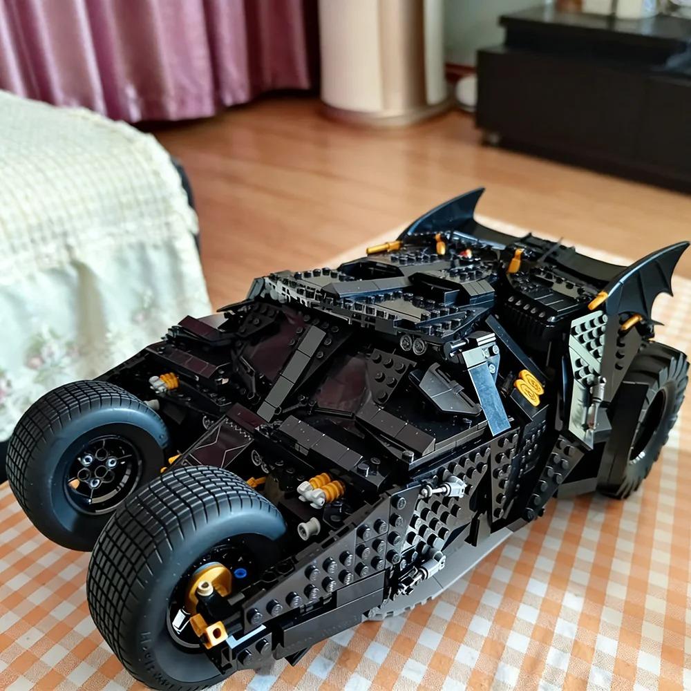 Dark Knight Chariot Fit 76240 Batmobile Collectied Model Building Blocks Mechanical Set Assembly Toy Birthday Gift 2049pcs