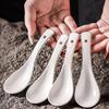 Gold Rim Ceramic Spoon Set